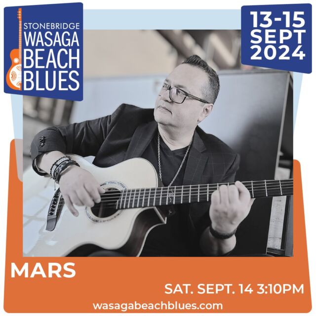 Mars is a multi-faceted music artist. His skill set includes songwriting, arranging, producing, recording, editing, mixing, mastering, live performance, live sound and teaching. We welcome him to the festival stage on Sept. 14. Get more information by following the link on our bio. @stonebridgewasagabeachblues

#stonebridgewasagabeachblues #bluesinthebeach 
#lmtconnection
#thesoulmotivators
#garnettacromwell
#johnfinley
#jeffrogers
#themikemccarthyband
#queenpepper
#murraykinsley
#paulreddick
#mrmdandtheauralexciters
#fogbluesandbrassband
#mars
#rickrobichaud
#voodoopawnshop
#stevemarriner
#erinmccallum
#thesmokewagonbluesband
#sandrabouza 
#experiencesimcoecounty 
@experiencesimcoecounty