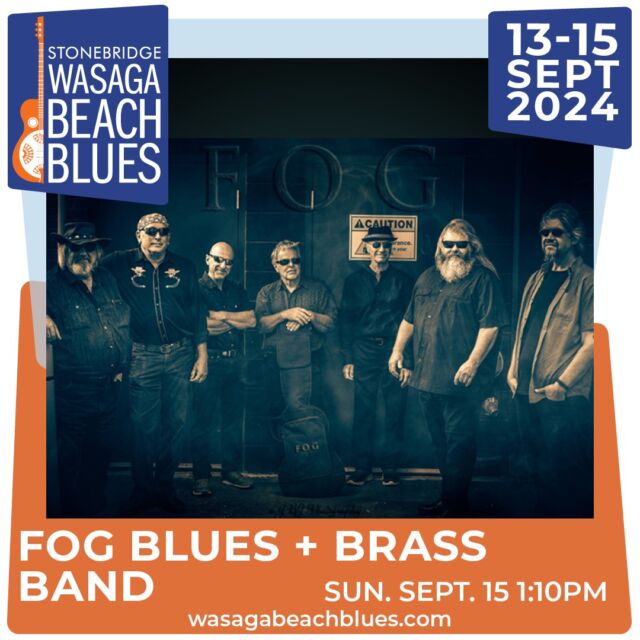 FOG is a powerhouse live! A 7-piece band of commanding vocals, harmonies, backline, and horns. Catch them (@fog_blues_and_brass ) onstage Sept. 15th at Stonebridge Wasaga Beach Blues.🎸🎷🔥 Get all the festival details and buy your tickets online. See the link in our bio. @stonebridgewasagabeachblues

 #experiencesimcoecounty #stonebridgewasagabeachblues #fogbluesandbrassband Experience Simcoe County