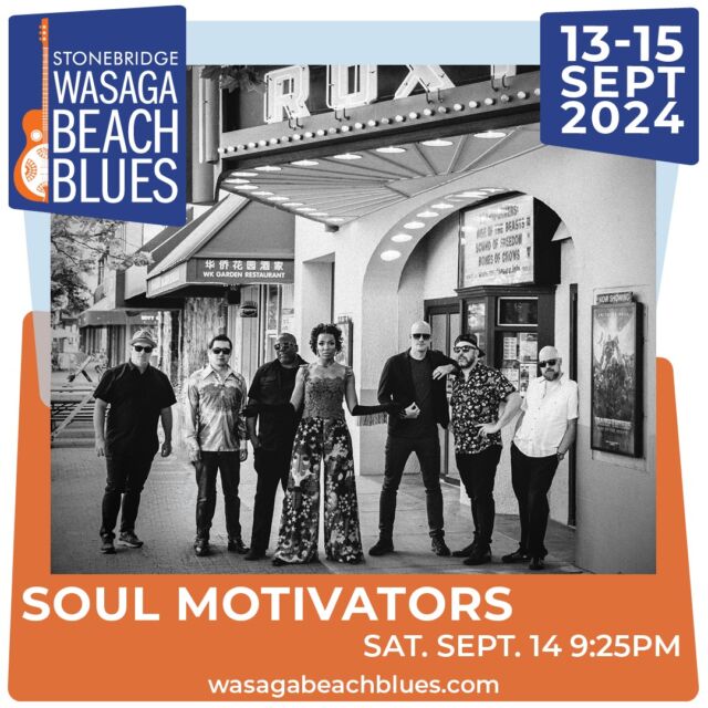 A sonic fusion of the past and the future, The Soul Motivators are here to make you MOVE. Masters of the stage, this Toronto band weaves timeless grooves of classic RnB, soul, funk, psychedelic jams and hip-hop breaks. This is not just music; this is a movement. Let yourself be MOTIVATED!

Get your tickets today and see the full lineup on our website.  See the link in our bio.

#thesoulmotivators  #stonebridgewasagabeachblues #bluesinthebeach #experiencesimcoecounty Experience Simcoe County OLG #playforontario Enbridge Gas #enbridgegas
