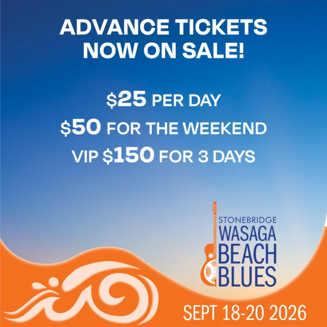 PSST! Advance tickets are NOW on SALE! Including VIP tickets. Buy now and SAVE. See you at the festival!😎🌊

For tickets, see the link in our bio.

 #royallepagenorth #bluesfestivalguide #bluesinthebeach #explorewasagabeach #wasagabeachblues