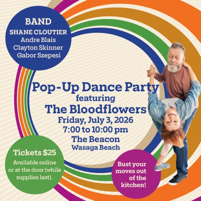 We're having a PARTY!🎉🎈 And you're invited. Put on your dancing shoes, bust your moves out of the kitchen and join us at The Beacon Restaurant on Friday, July 3rd, 7-10pm for a night of live music featuring The Bloodflowers (Shane Cloutier , andre Blais, Clayton Skinner and Gabor Szepesi. Tickets are $25 per person, available online or at the door, while supplies last. 

Tickets available on our website, see the link in our bio.

#bluesinthebeach #thebloodflowers #popupdanceparty