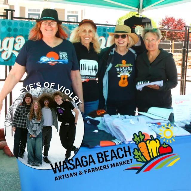 We will  be at  @wasagabeachfarmersmarket  on June 30 with our new branded festival tent. Come say hello, learn more about this year’s festival, ask about volunteer opportunities, and connect with the team behind one of Wasaga Beach’s favourite music weekends.🌊😎

Eyes of Violet @eyesofvioletofficial will be performing at the Market from 3 - 4 pm on June 30 as a warm up to their performance at the festival on Sept. 19th. Come check them out and do some dancing at the market!

#bluesinthebeach #explorewasagabeach #townofwasagabeach #experiencesimcoecounty