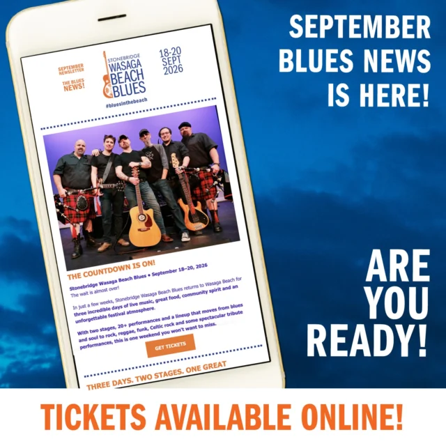 ARE YOU READY! It's September and the BLUES will be in here in just days. Hope to see you there. The MUSIC will be LIVE and AWESOME. We can't wait. 😎🌊

Read this month's newsletter, see the link in our bio.

#bluesinthebeach Experience Simcoe County OLG LIUNA Royal LePage Locations North #mudmen